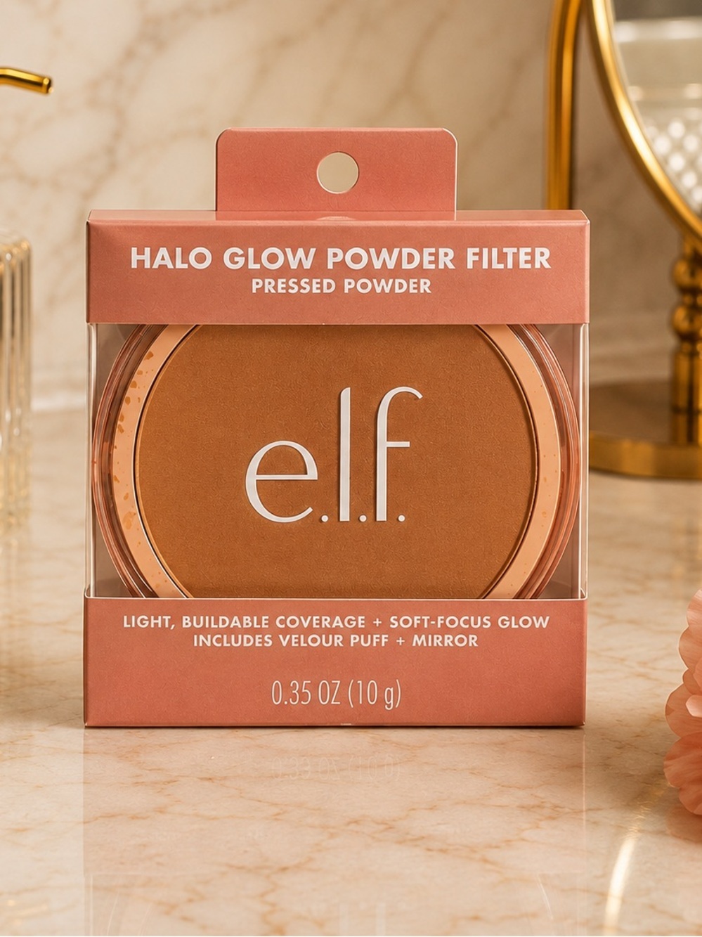 NEW e.l.f. Halo Glow Powder Filter Deep Neutral Pressed Powder